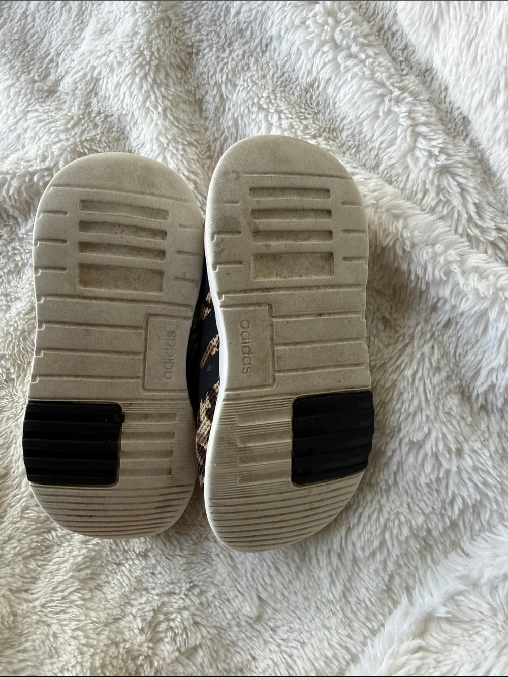 adidas Kids Leopard Print Sneakers in Brown and Black with Pink Accents